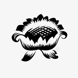 花新复古花新艺术自然图标高清图片