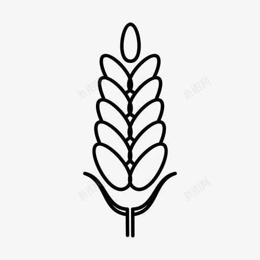 小麦穗农业有机小麦图标svg_新图网 https://ixintu.com 农业 小麦穗 有机小麦