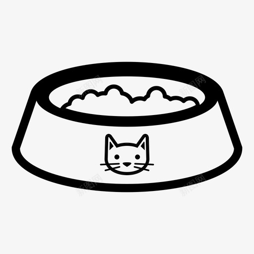 猫碗动物猫食图标svg_新图网 https://ixintu.com 动物 宠物 猫碗 猫食 饲料