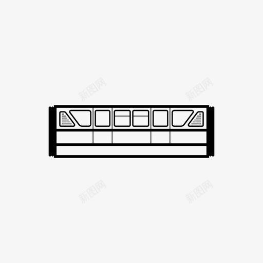 单轨地铁火车图标svg_新图网 https://ixintu.com 交通 单轨 地铁 火车 运输