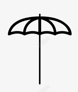 伞海滩防护图标图标