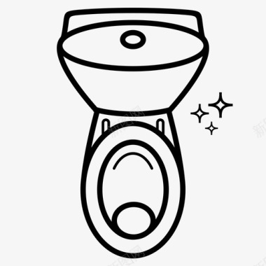干净的厕所浴室清洁图标图标