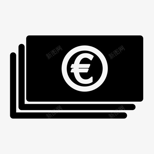欧元钞票购买图标svg_新图网 https://ixintu.com 商业 支付 欧元 现金 货币 购买 钞票