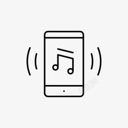 细棍振动手机铃声手机音乐图标高清图片