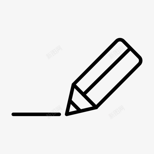 铅笔彩色铅笔文具图标svg_新图网 https://ixintu.com 书写 彩色铅笔 文具 铅笔