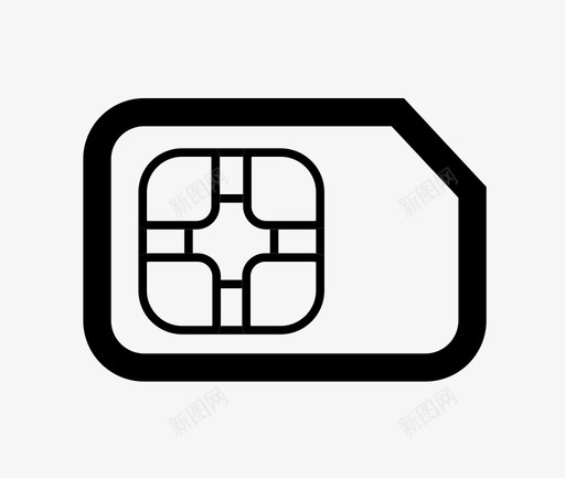 sim卡电子产品图标svg_新图网 https://ixintu.com sim卡 电子产品