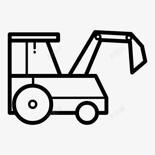 挖掘机推土机汽车图标svg_新图网 https://ixintu.com 卡车 挖掘机 推土机 汽车 运输工具 运输线路