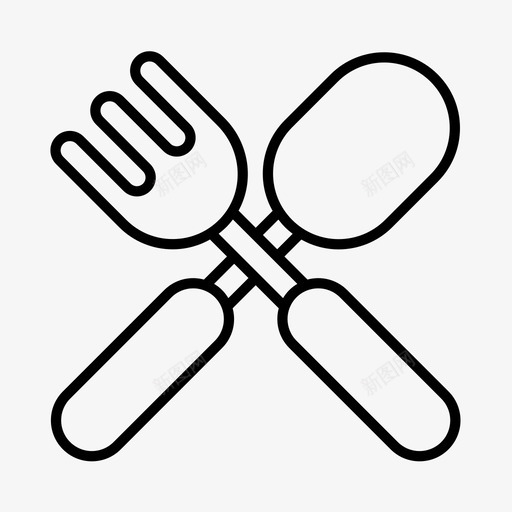 婴儿勺子和叉子婴儿淋浴食品图标svg_新图网 https://ixintu.com 儿童 婴儿 婴儿勺子和叉子 婴儿淋浴 食品
