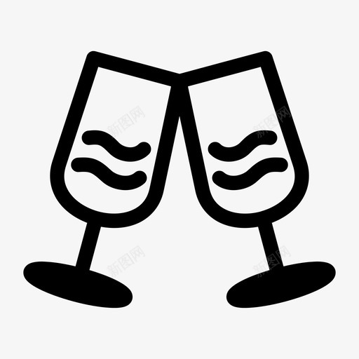 酒具酒精饮料庆祝活动图标svg_新图网 https://ixintu.com 庆祝活动 派对 玻璃杯 酒具 酒精饮料 饮料