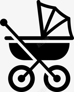 婴儿车马车图标图标