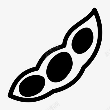 大豆食物豌豆图标图标