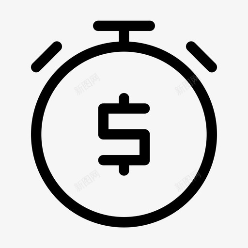 计时钱时钟投资图标svg_新图网 https://ixintu.com 投资 时钟 秒表 计时器 计时钱 银行线路