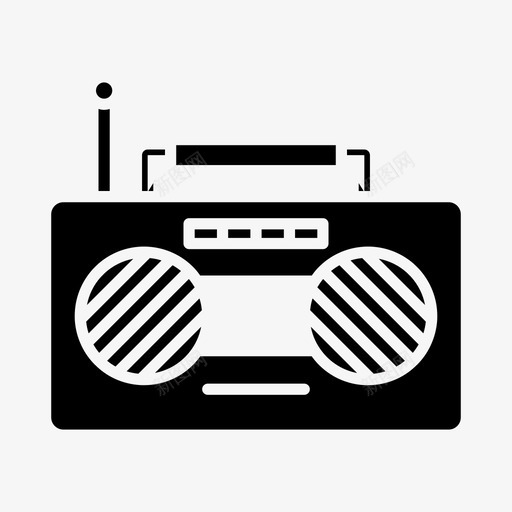 收音机技术音响图标svg_新图网 https://ixintu.com 古董 技术 收音机 科学 科技 设备 音响