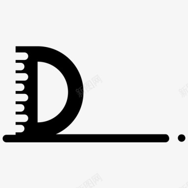 尺子量角器固定字形图标图标