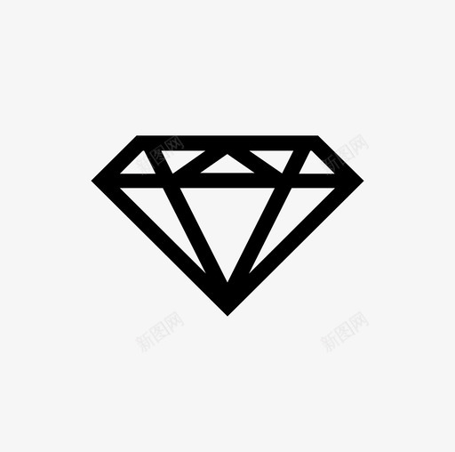 钻石珠宝角色和组织图标svg_新图网 https://ixintu.com 珠宝 角色和组织 钻石