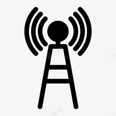 网络塔无线电信号信号塔图标图标