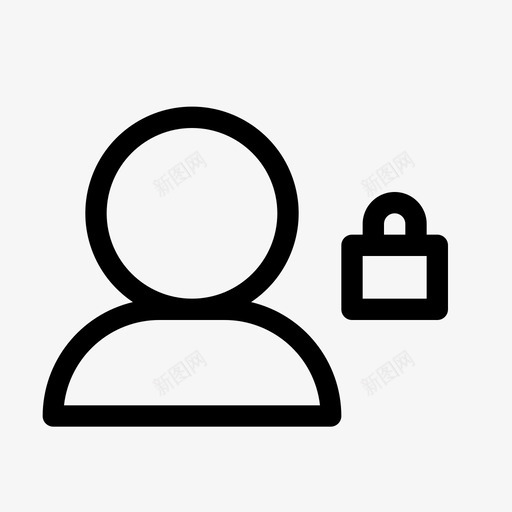 锁定用户帐户块图标svg_新图网 https://ixintu.com 块 密码 帐户 用户操作行 锁定用户