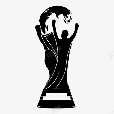 奖杯国际足联世界杯足球图标图标