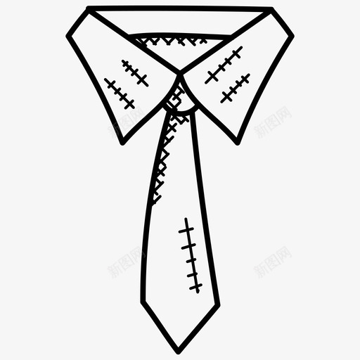 领带服装着装规范图标svg_新图网 https://ixintu.com 制服 服装 着装规范 项目管理涂鸦图标 领带