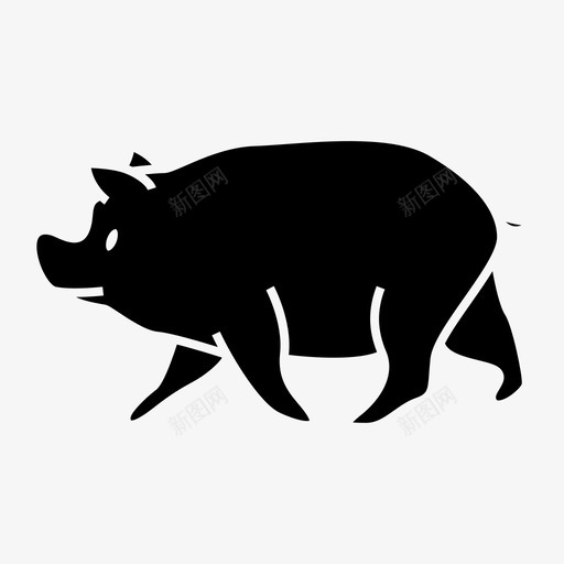 猪牲畜猪肉图标svg_新图网 https://ixintu.com 农场 牲畜 猪 猪肉