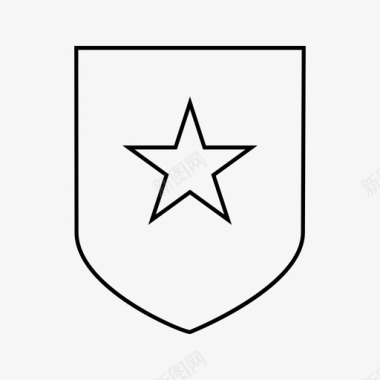 盾牌徽章缩影图标图标