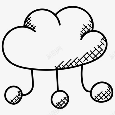 云网络云计算网络云托管服务器图标图标