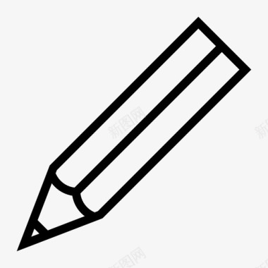 铅笔办公用品文具图标图标
