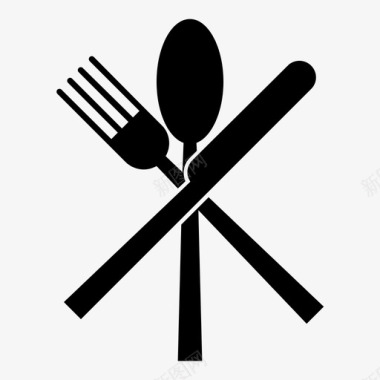 叉刀勺餐具图标图标