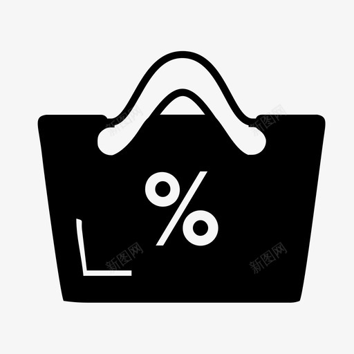 购物袋折扣市场图标svg_新图网 https://ixintu.com 市场 购物袋折扣