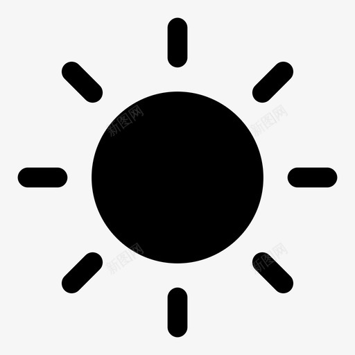 太阳辐射照耀图标svg_新图网 https://ixintu.com 天气 太阳 照耀 辐射