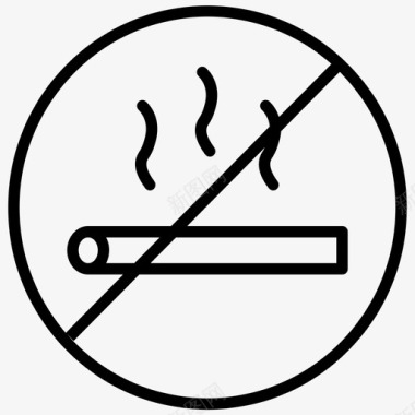 禁止吸烟吸烟机场服务图标图标