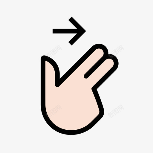 two finger swipe right 02svg_新图网 https://ixintu.com two finger swipe right 02