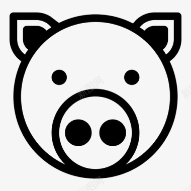 猪动物育种图标图标