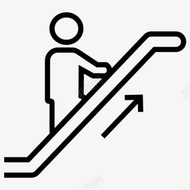 自动扶梯下行商场图标图标