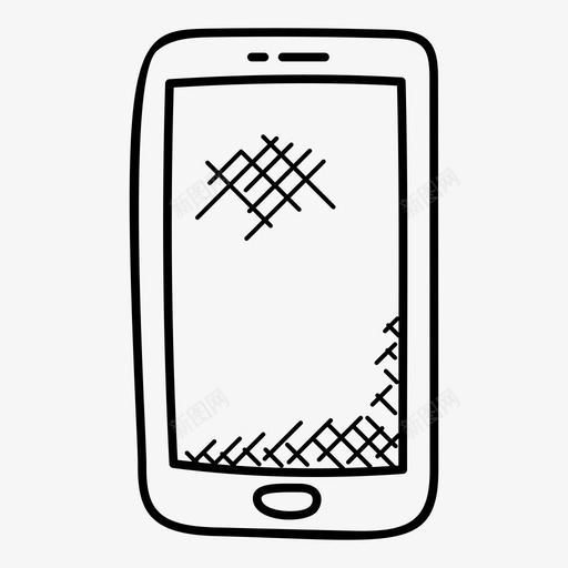 智能手机手机数码手机图标svg_新图网 https://ixintu.com 手机 数码手机 智能手机 购物涂鸦图标