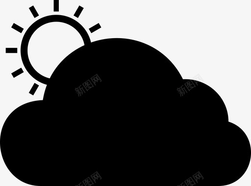 天气气候云图标svg_新图网 https://ixintu.com 云 天气 天气太阳云气候温度 太阳 气候 温度