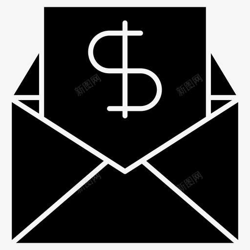 送钱信奖励图标svg_新图网 https://ixintu.com 信 奖励 收件箱固定 送钱