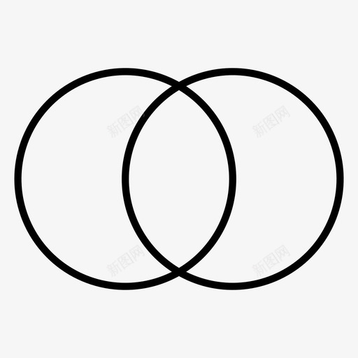 维斯卡皮西二元性环图标svg_新图网 https://ixintu.com 二元性 环 神圣几何学 维恩图 维斯卡皮西
