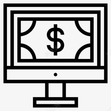 在线支付现金支付计算机图标图标