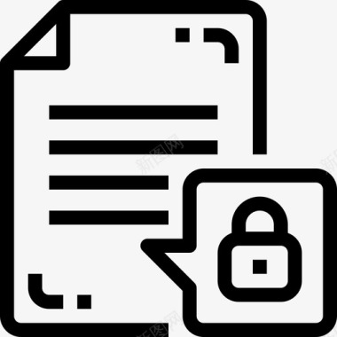 数据安全文件挂锁图标图标