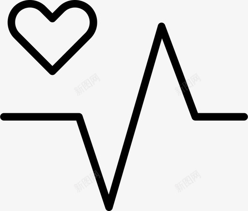 生命线健康心脏图标svg_新图网 https://ixintu.com 健康 心细 心脏 心跳 爱情 生命线 脉搏