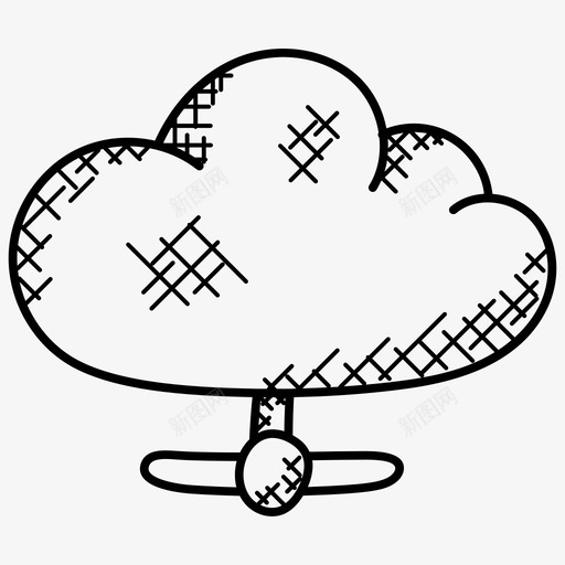 云共享服务大数据云计算图标svg_新图网 https://ixintu.com 云共享 云共享服务 云网络 云计算 大数据 网络托管涂鸦图标 集成云