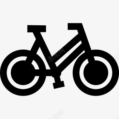 普通自行车自行车妇女图标图标
