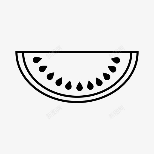西瓜食品水果图标svg_新图网 https://ixintu.com 农产品 夏季 水果 种子 西瓜 零食 食品