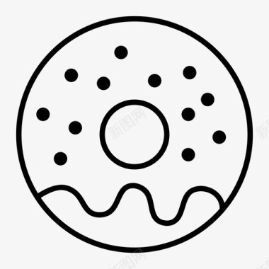 甜甜圈蛋糕食品图标图标
