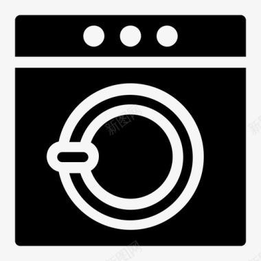 洗衣房电器橱柜图标图标