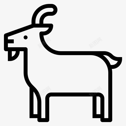 山羊动物农场图标svg_新图网 https://ixintu.com 农场 动物 哺乳动物 山羊 牲畜