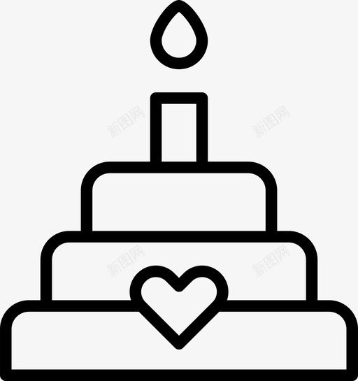 蛋糕甜点心图标svg_新图网 https://ixintu.com 婚礼 心 心形瘦削 激情 爱 甜点 蛋糕