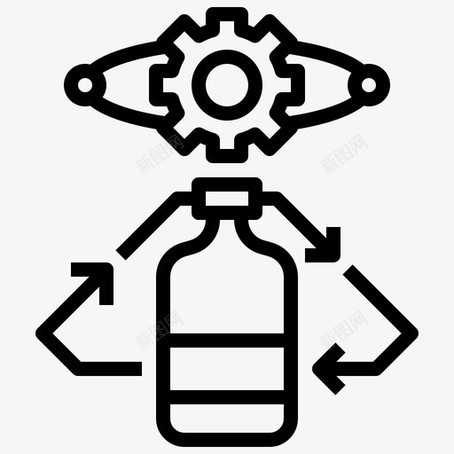 塑料回收饮料生态图标svg_新图网 https://ixintu.com 塑料回收 水 生态 饮料