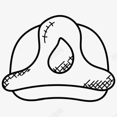 安全帽建筑头盔劳工头盔图标图标